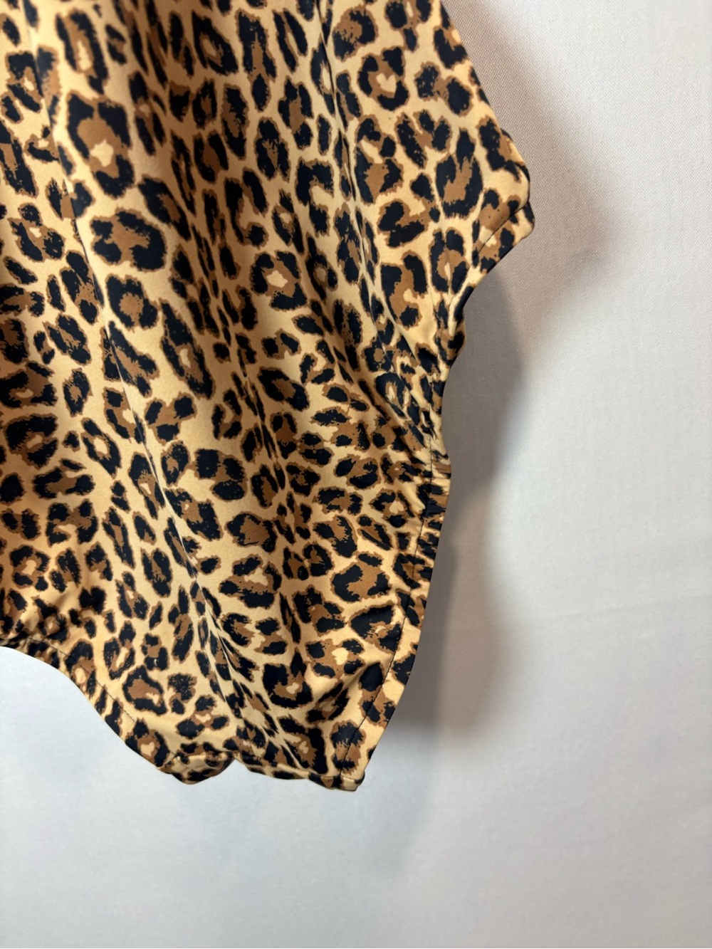 Aqua Green Leopard Print One-Piece Swimsuit - Tan & Black L - Picture 7 of 12